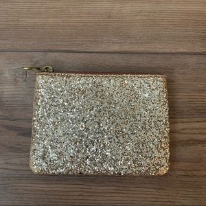Madewell Gold Glitter Coin Purse